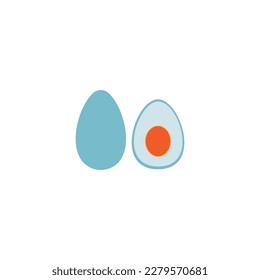 salted egg icon design color vector illustration