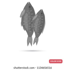 Salted fish for beer color flat icon