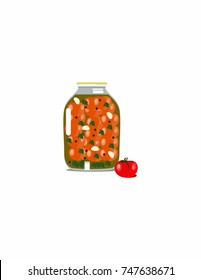 Salted tomatoes on a white background