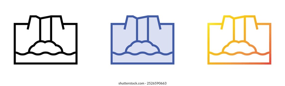 salto del angel icon. Linear, Blue Fill and Gradient Style Design Isolated On White Background