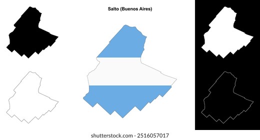 Salto department (Buenos Aires) mapa esboço conjunto