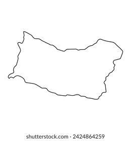 Salto Department map, administrative division of Uruguay. Vector illustration.