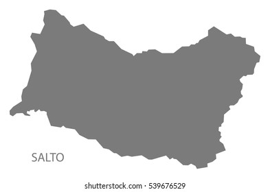 Salto Uruguay Map in grey