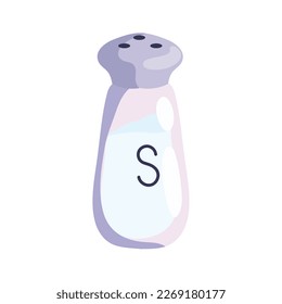 saltshaker design with a S over white