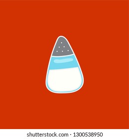 saltshaker vector. hand drawn icon. seasoning illustration. editable stroke.