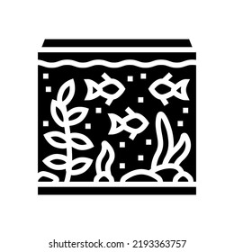 saltwater aquarium fish glyph icon vector. saltwater aquarium fish sign. isolated symbol illustration