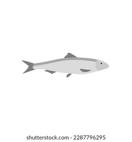 saltwater fish flat design vector illustration. fresh fish icon seafood logo. can be use for restaurant, fishing logo