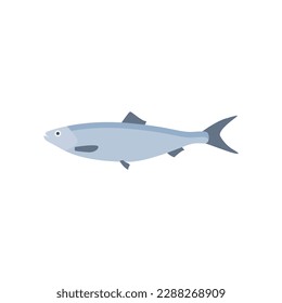 saltwater fish flat design vector illustration. fresh fish icon seafood logo. can be use for restaurant, fishing logo