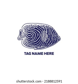 SALTWATER FISH LOGO DESIGN VECTOR