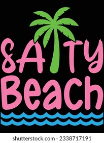 Salty beach EPS file for cutting machine. You can edit and print this vector art with EPS editor. svg