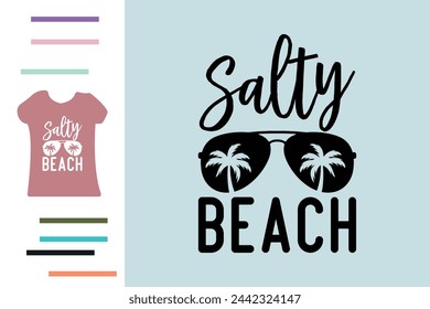 Salty beach t shirt design