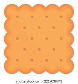 Salty cracker icon cartoon vector. Cookie food. Sweet time