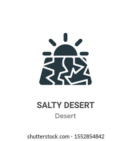 Salty desert vector icon on white background. Flat vector salty desert icon symbol sign from modern desert collection for mobile concept and web apps design.