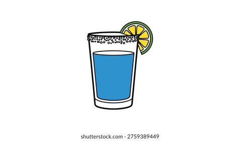 Salty Dog Line art vector set abstract modern color design