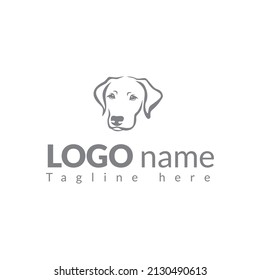 Salty Dog Logo Labrador dogy head design on white Vector