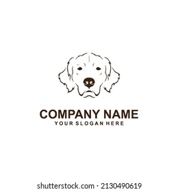 Salty Dog Logo Labrador dogy head design on white Vector