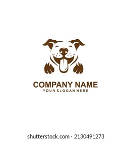 Salty Dog Logo Labrador dogy head design on white Vector