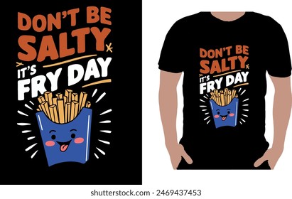 salty fryday t-shirt design illustation