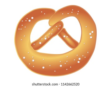 Salty pretzel / vector illustration