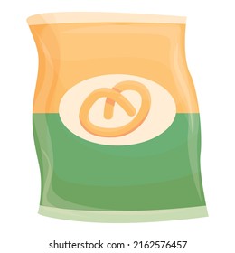 Salty Rings Icon Cartoon Vector. Cheese Cracker. Dry Food