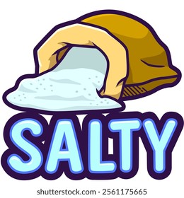 salty salt spilled cartoon twitch emote illustration