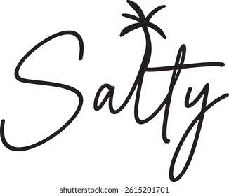 Salty Summer design and vector file