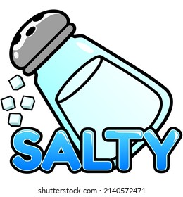 Salty Twitch Emote Vector Illustration