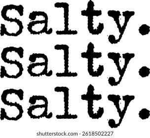  Salty Typography T-shirt Design, Strand T-shirt Design, zomer retro boho design, Vintage Distressed, vector bestand, silhouet bestand, typemachine