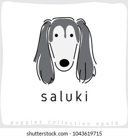 Saluki : Dog Breed Collection : Vector Illustration