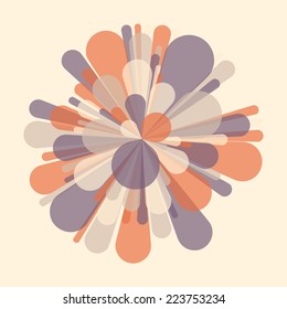 Salute and fireworks. 3d vector Illustration. Celebration card.