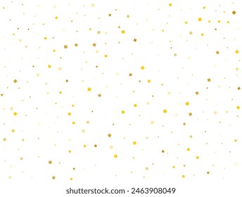 Saludo de Golden Square Confetti. Ilustración vectorial.