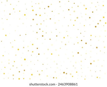 Gruß des goldenen Quadrats Konfetti. Vektorillustration.