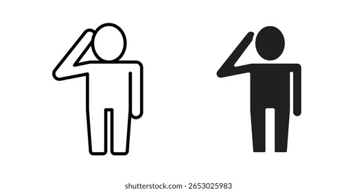 Salute icon Logo Design Vector Template Illustration