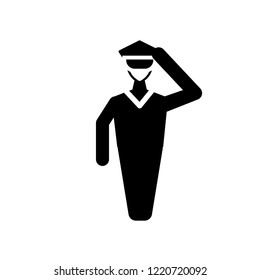 Salute icon. Trendy Salute logo concept on white background from army and war collection. Suitable for use on web apps, mobile apps and print media.