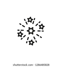 Salute line icon. Sparkle, firework, light. Fireworks concept. Vector illustration can be used for topics like festive, Christmas, festival