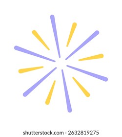 Salutar brilho fogos de artifício elemento colorido