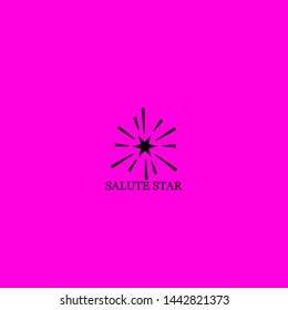 salute star icon sign signifier vector