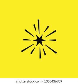 salute star icon vector
