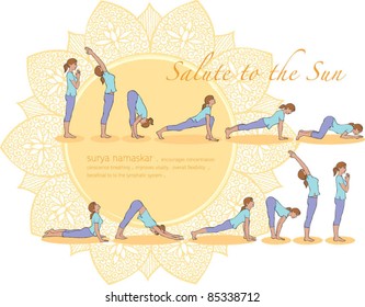 Salute to the sun yoga poses