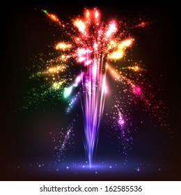 Salute- vector isolated on black background