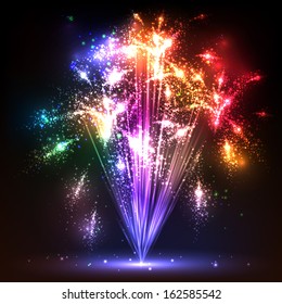 Salute- vector isolated on black background