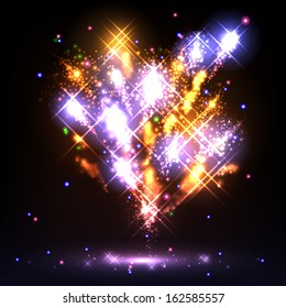 Salute- vector isolated on black background