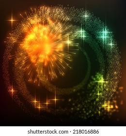 Salute- vector isolated on black background
