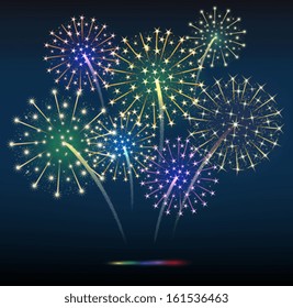 Salutes. Festive explosions.