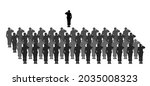 Saluting army soldiers against officer commander vector silhouette illustration isolated on white background. Troop formation force parade demonstration. Patriot armed man on duty. Service against war