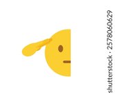 Saluting emoji face vector symbol sign icon yes sir