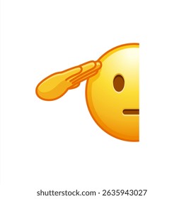 Saluting emoji face vector symbol sign icon yes sir, vector 10 eps.