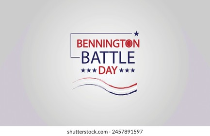 Saluting Soldiers USA Flag Illustration for Bennington Battle Day Text