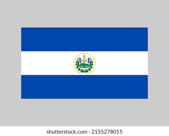 Salvador flag, official colors and proportion. Vector illustration.