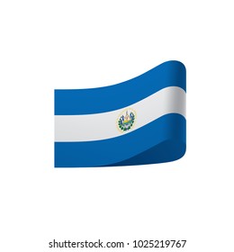 Salvador flag, vector illustration on a white background